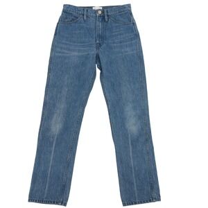 Frame Le Italien Jeans Women 25 Blue Straight Leg Rigid Denim Made in Italy